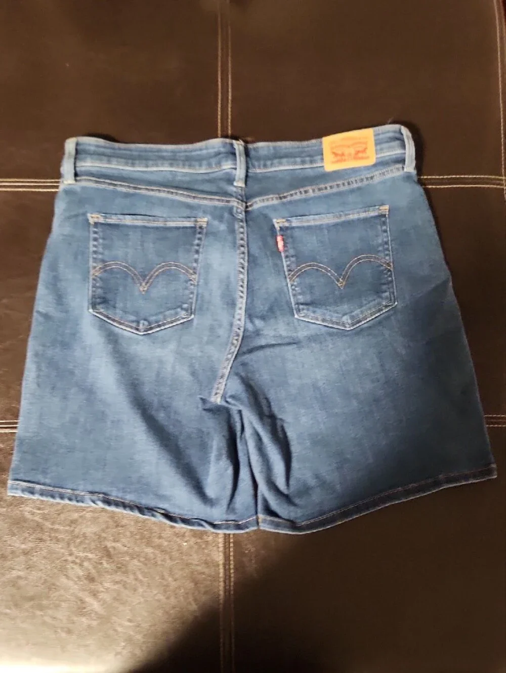 Classic Blue Denim Jean Shorts - Comfortable Mid-Rise